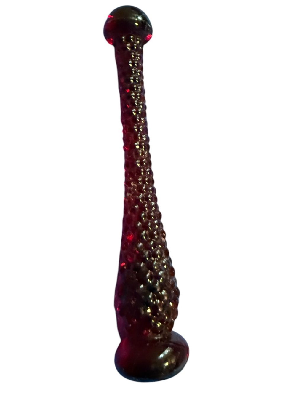 Vintage Cambridge Red Crystal Cocktail Muddler